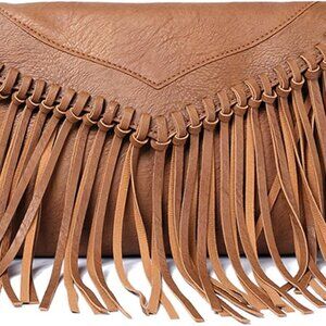 Vintage Fringe Purse Fringe Hobo Bags for Women Vegan Leather Tassel Hippie Cros